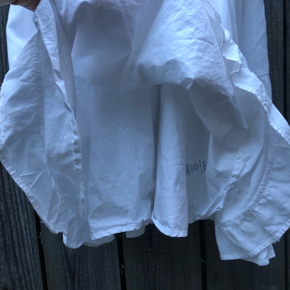 Lulus Good To Be Here Mini Dress Size S White Babydoll Cotton Linen Corset - Picture 8 of 16